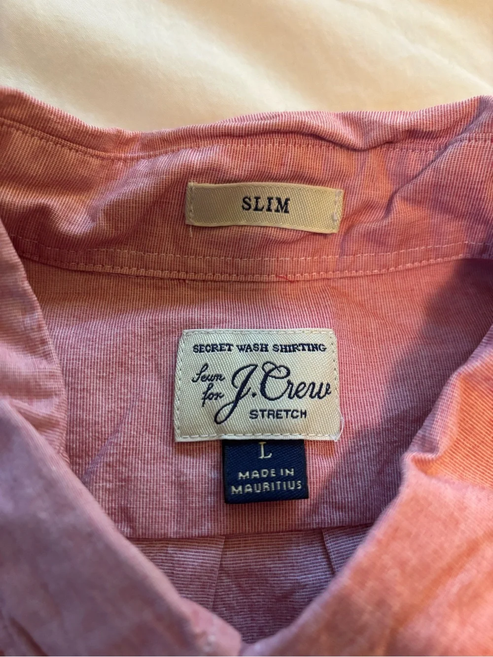 J. Crew Men's Long-Sleeve Button-Down Shirt in Rose Pink